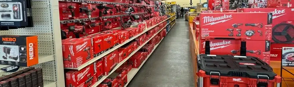 page lumber power tools section